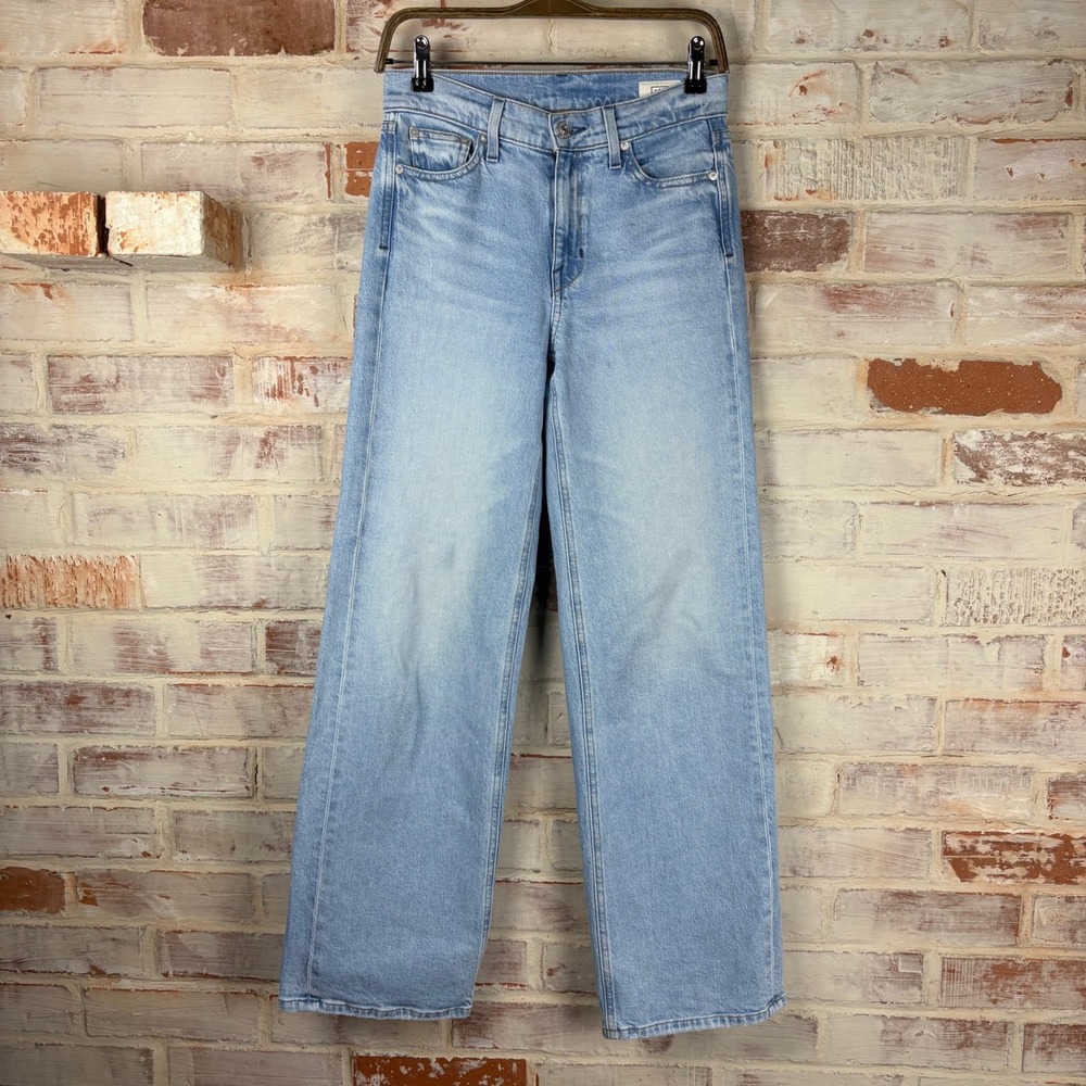 AYR The Secret Sauce Wide Leg Jeans Size 25 Light Wash Made in LA High Rise Cult